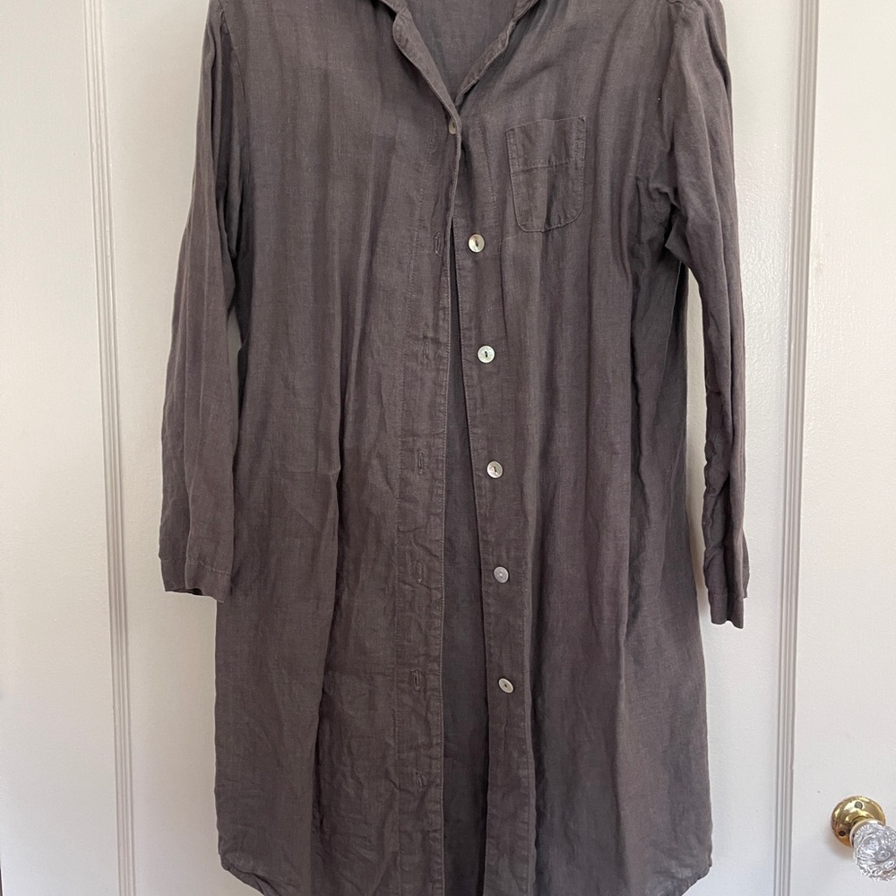 Charcoal Gray Linen Tunic